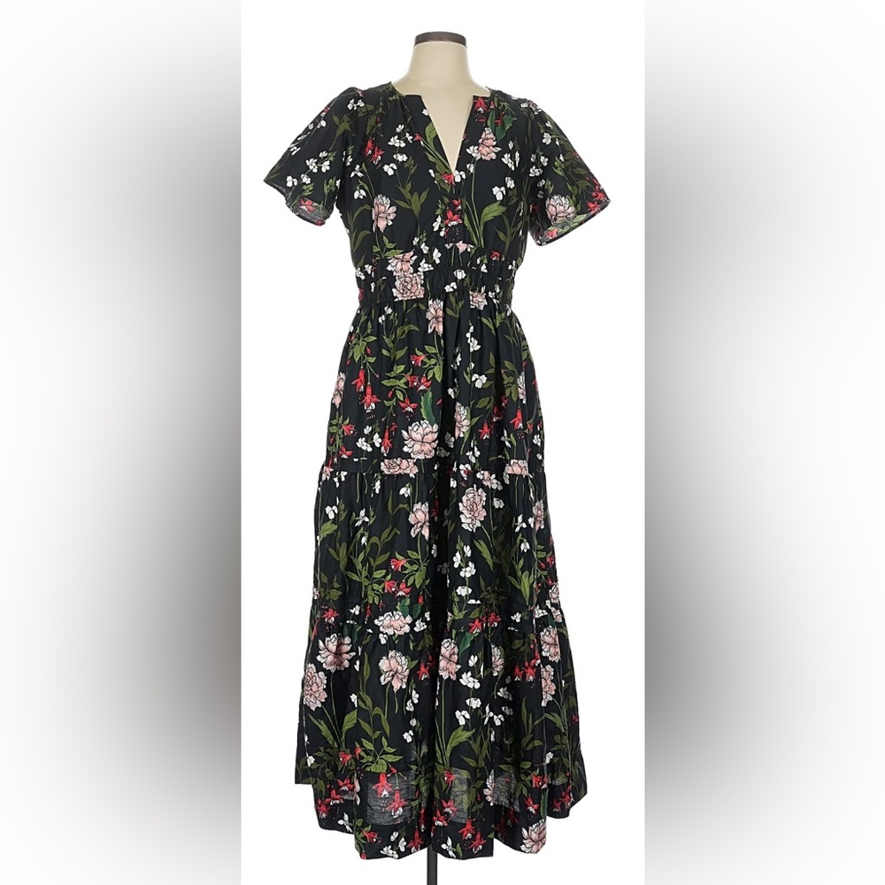 Anthropologie The Somerset Black Floral Maxi Dress - Picture 2 of 6